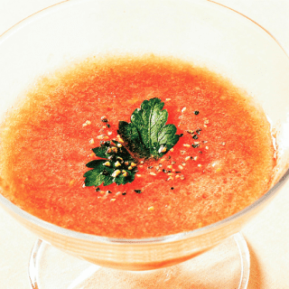 さっぱりおいしい♪ トマトの冷製スープ